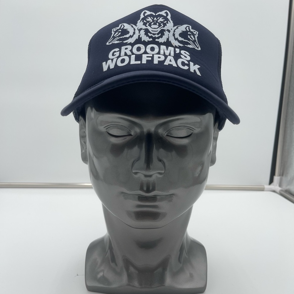 Novelty ‘Groom’s Wolfgang Pack’ mesh back trucker hat